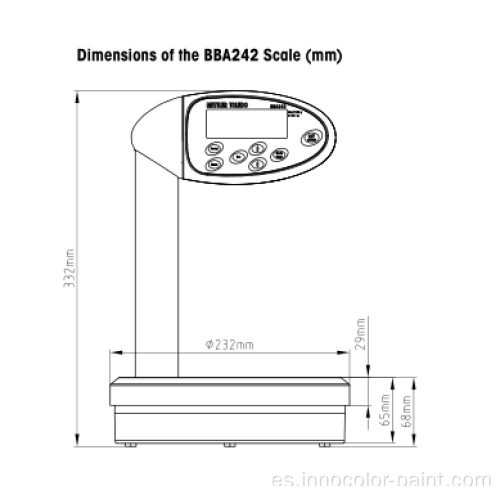 Escala de pesaje electrónico para mezcla de color de pintura automática